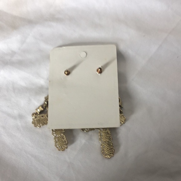 Fashion gem gold cross earrings - Picture 4 of 5